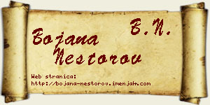 Bojana Nestorov vizit kartica